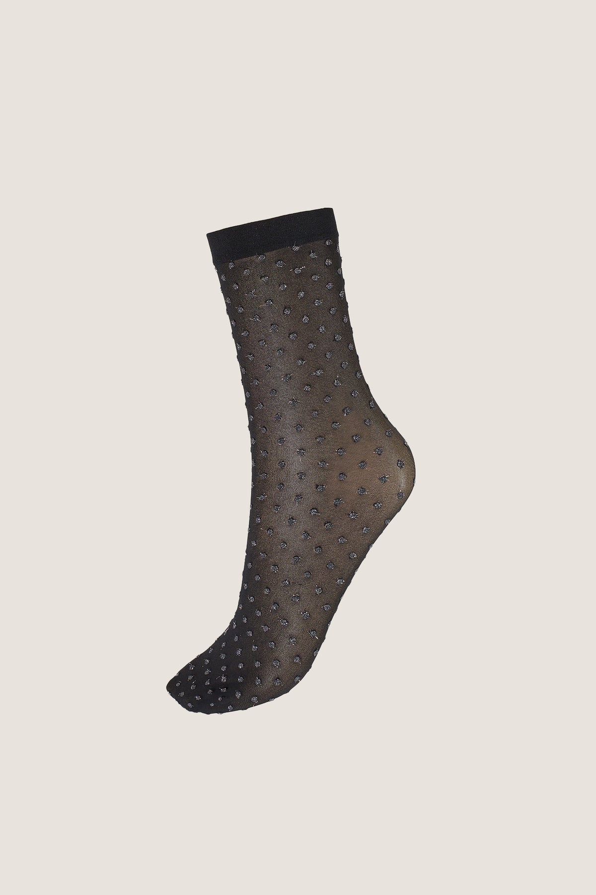 Black and Silver Shimmer Dots Socks