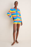 Blue Multi Stripe Tammy Short