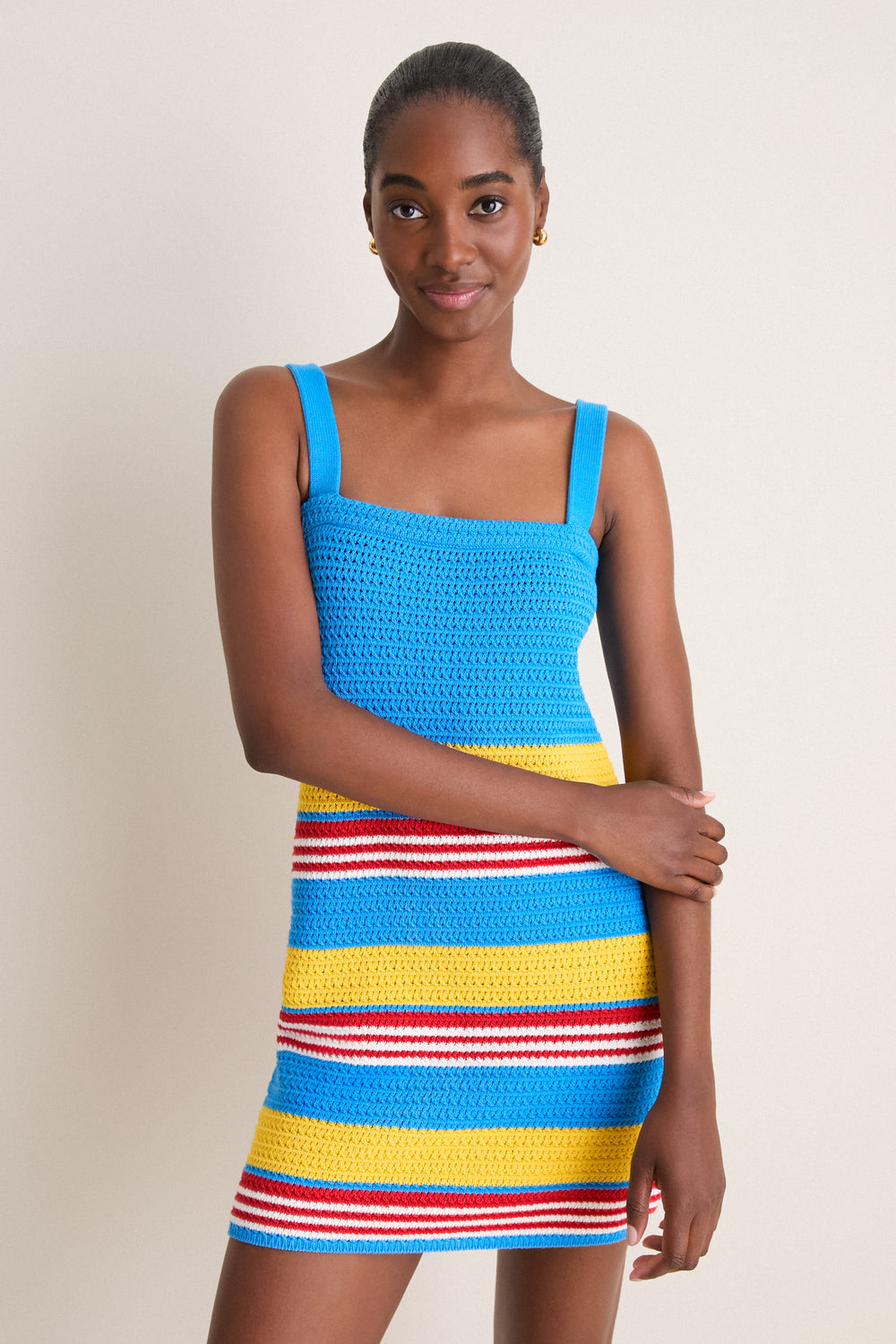 Posse Tammy Dress in Blue Multi Stripe