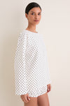 Ivory Black Polka Dot Tommy Top