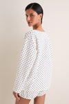 Ivory Black Polka Dot Tommy Top