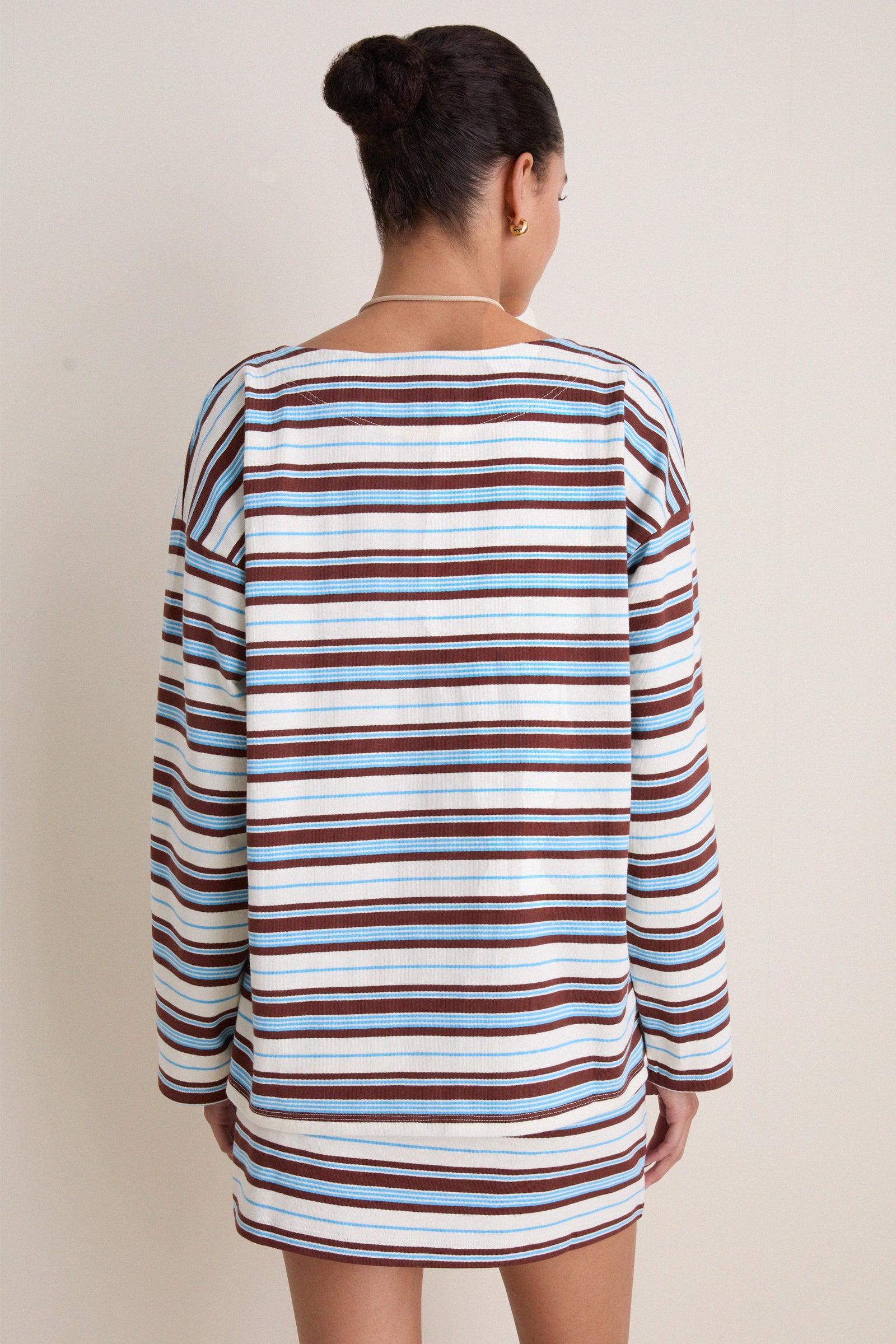 Chocolate Multi Stripe Nadine Top