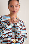 Chocolate Multi Stripe Nadine Top