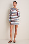 Chocolate Multi Stripe Nadine Skirt