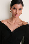 Black Wool Crepe Jacket