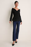 Black Wool Crepe Jacket