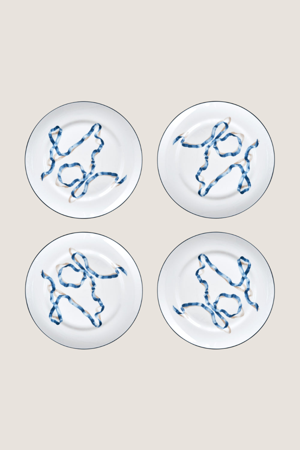 Blue Ribbon Dinner Plates (Set of 4)