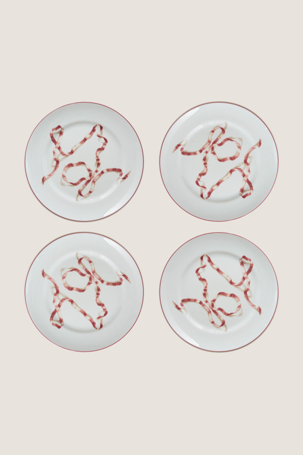 Pink Ribbon Dinner Plates (Set of 4)