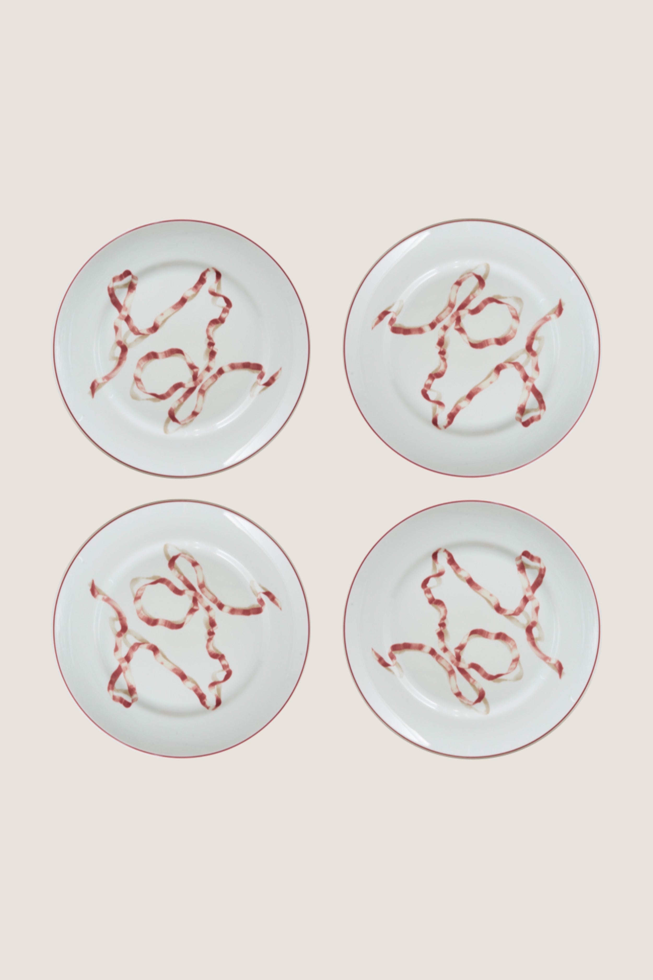 Pink Ribbon Dinner Plates (Set of 4)