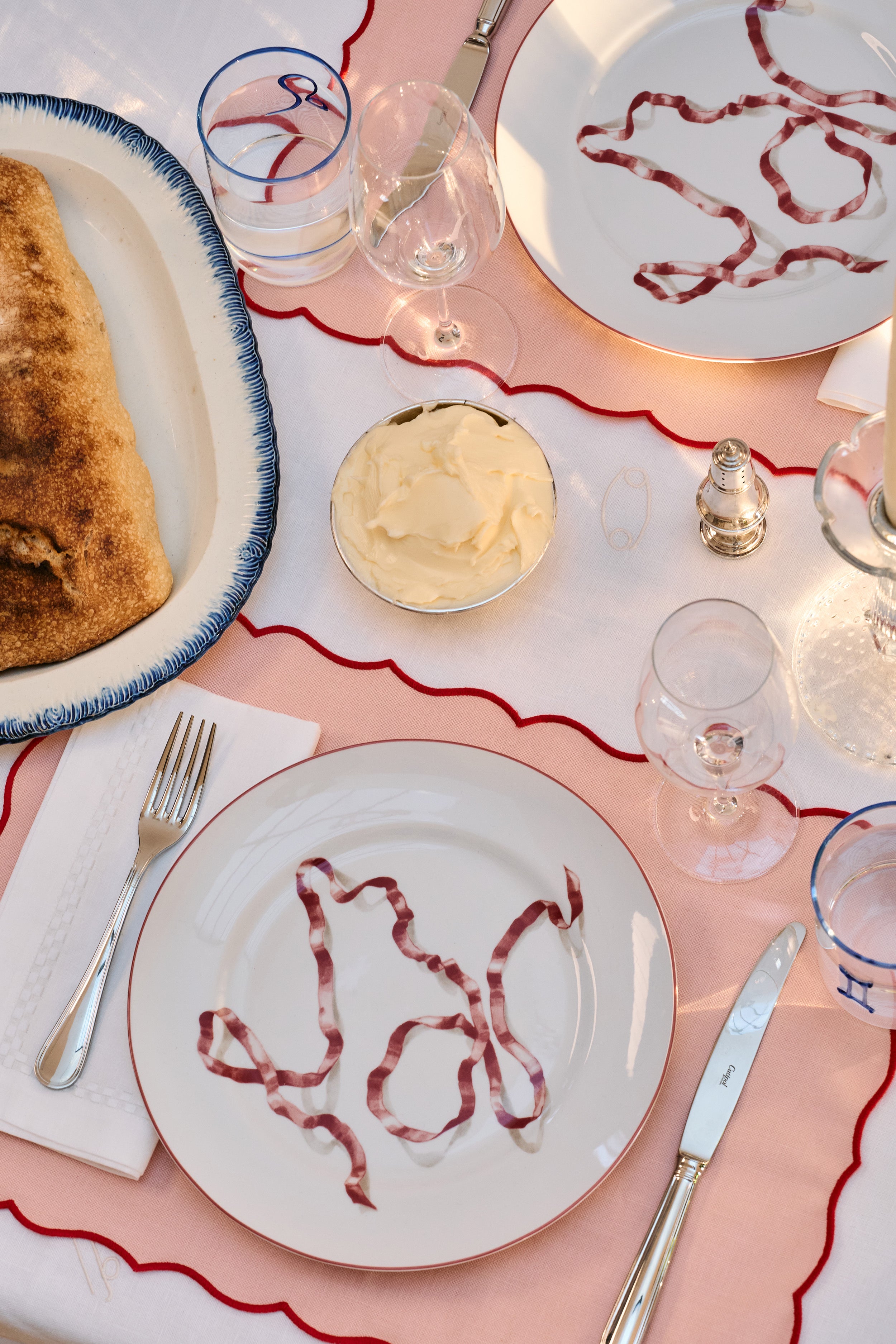 Pink Ribbon Dinner Plates (Set of 4)