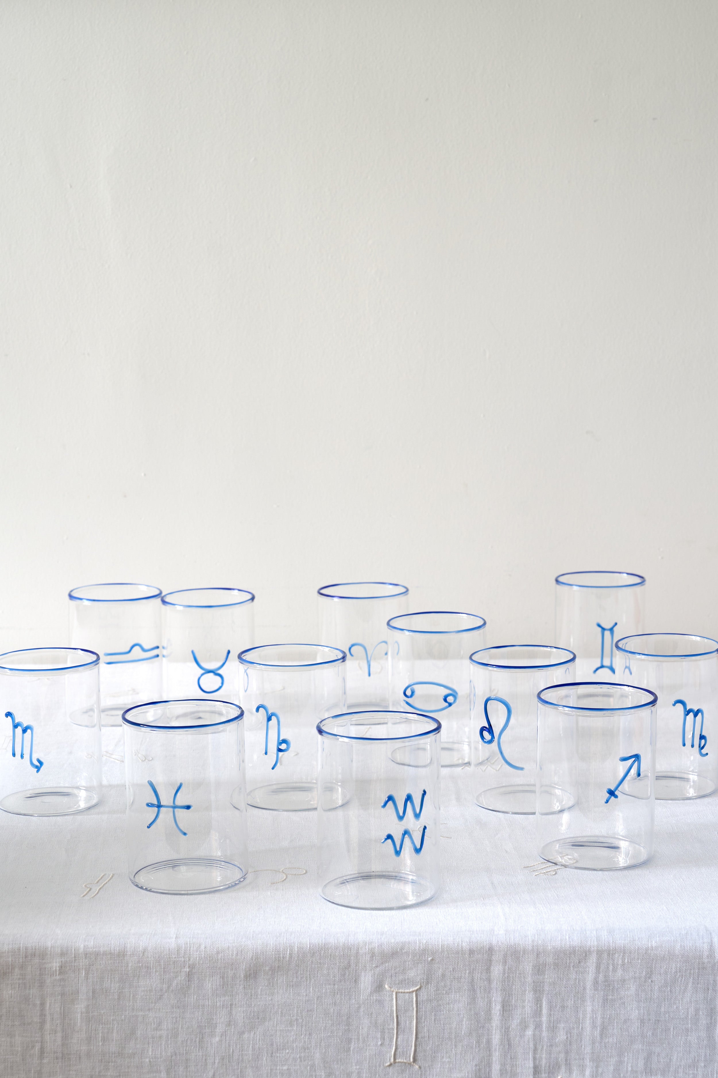 Blue Sagittarius Lowball Glass (Set of 2)