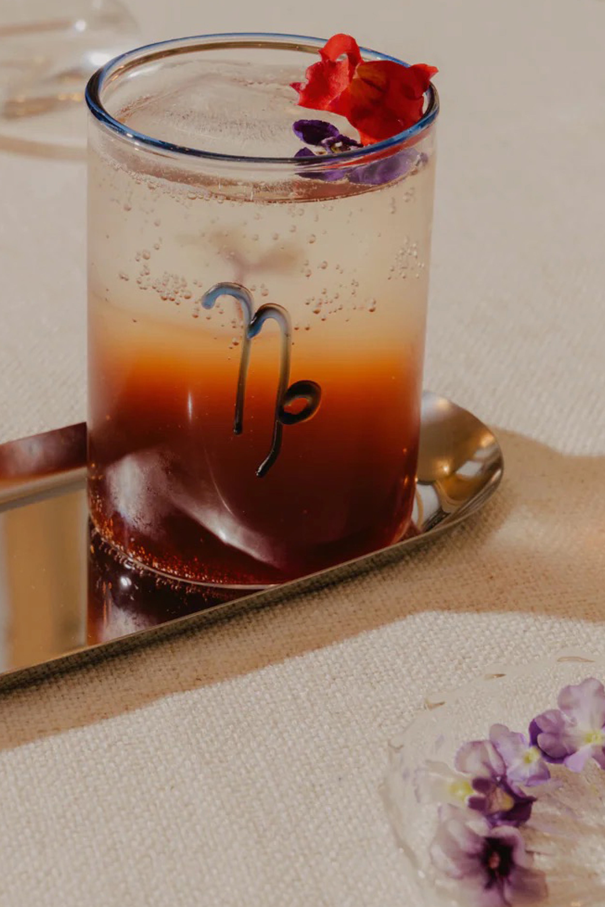 Blue Capricorn Lowball Glass (Set of 2)