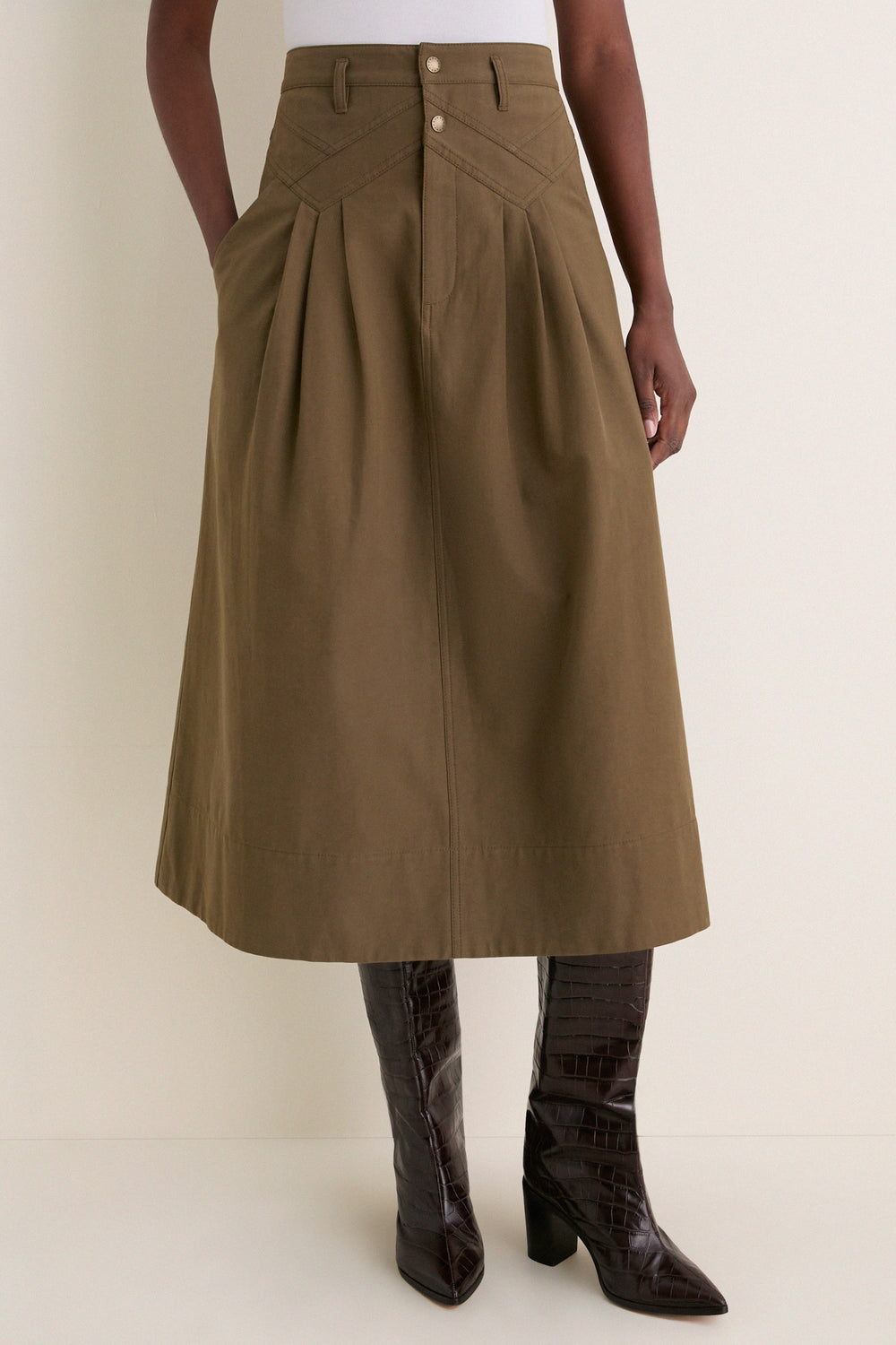 Olive Field Skirt