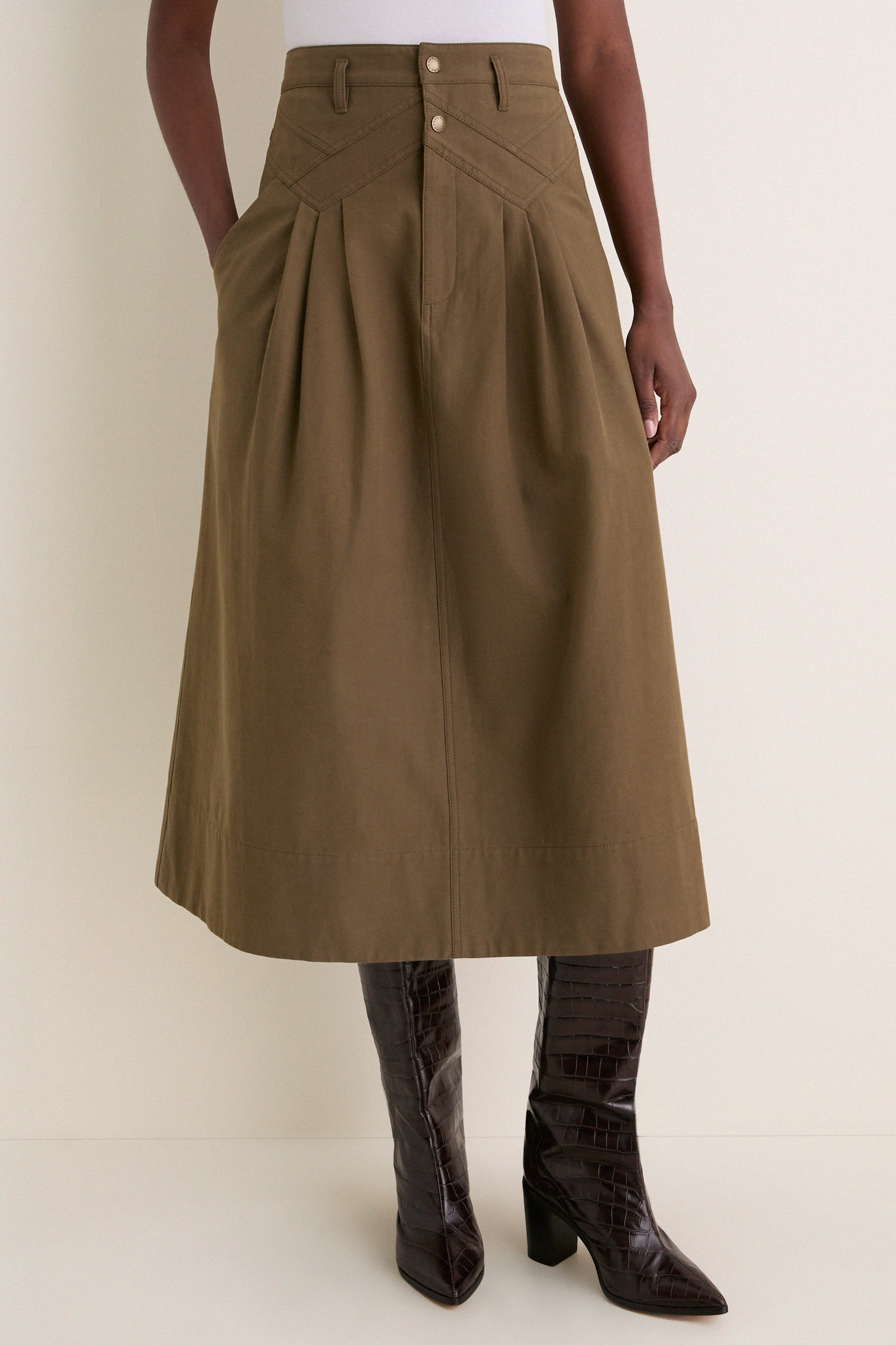 Olive Field Skirt