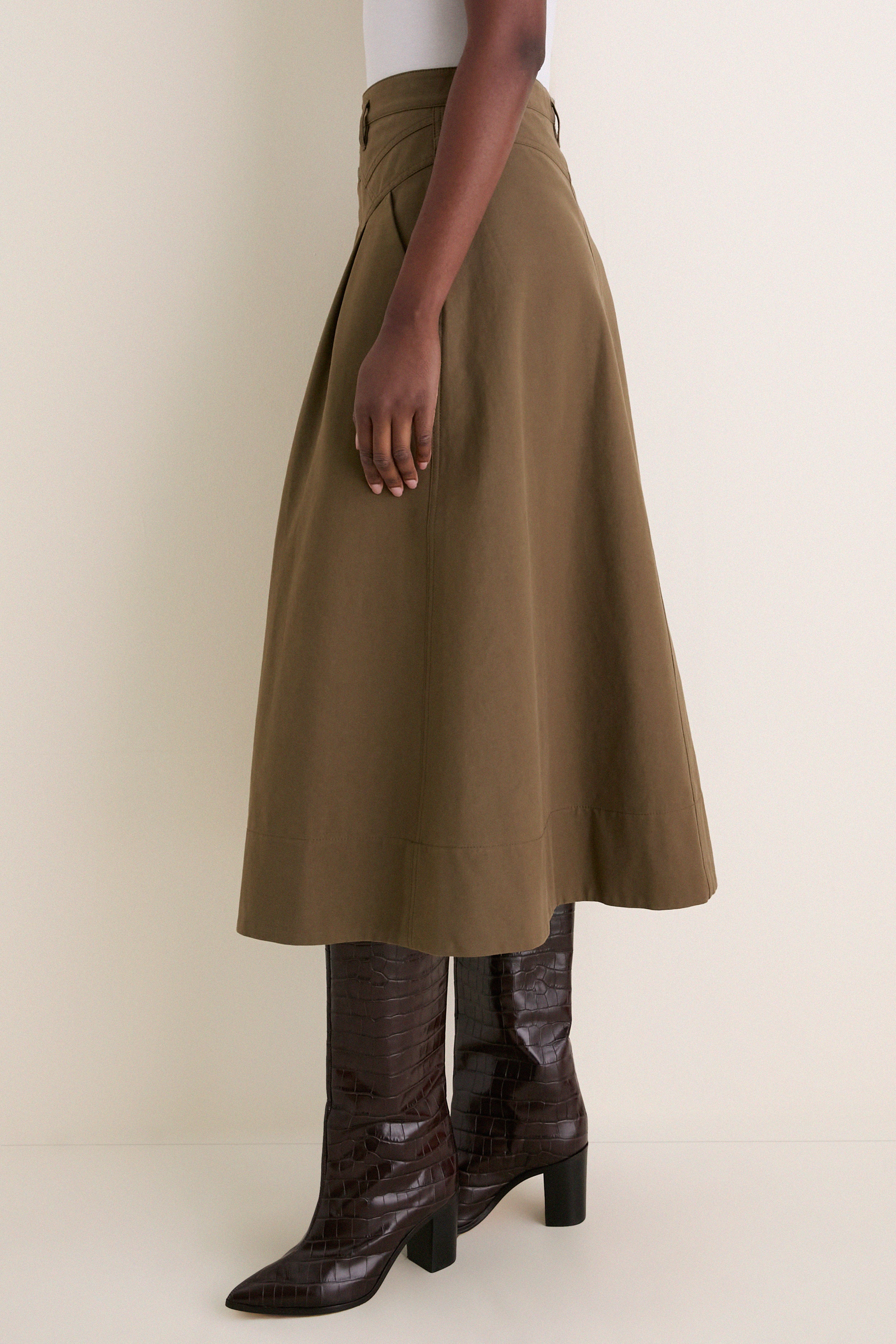 Olive Field Skirt