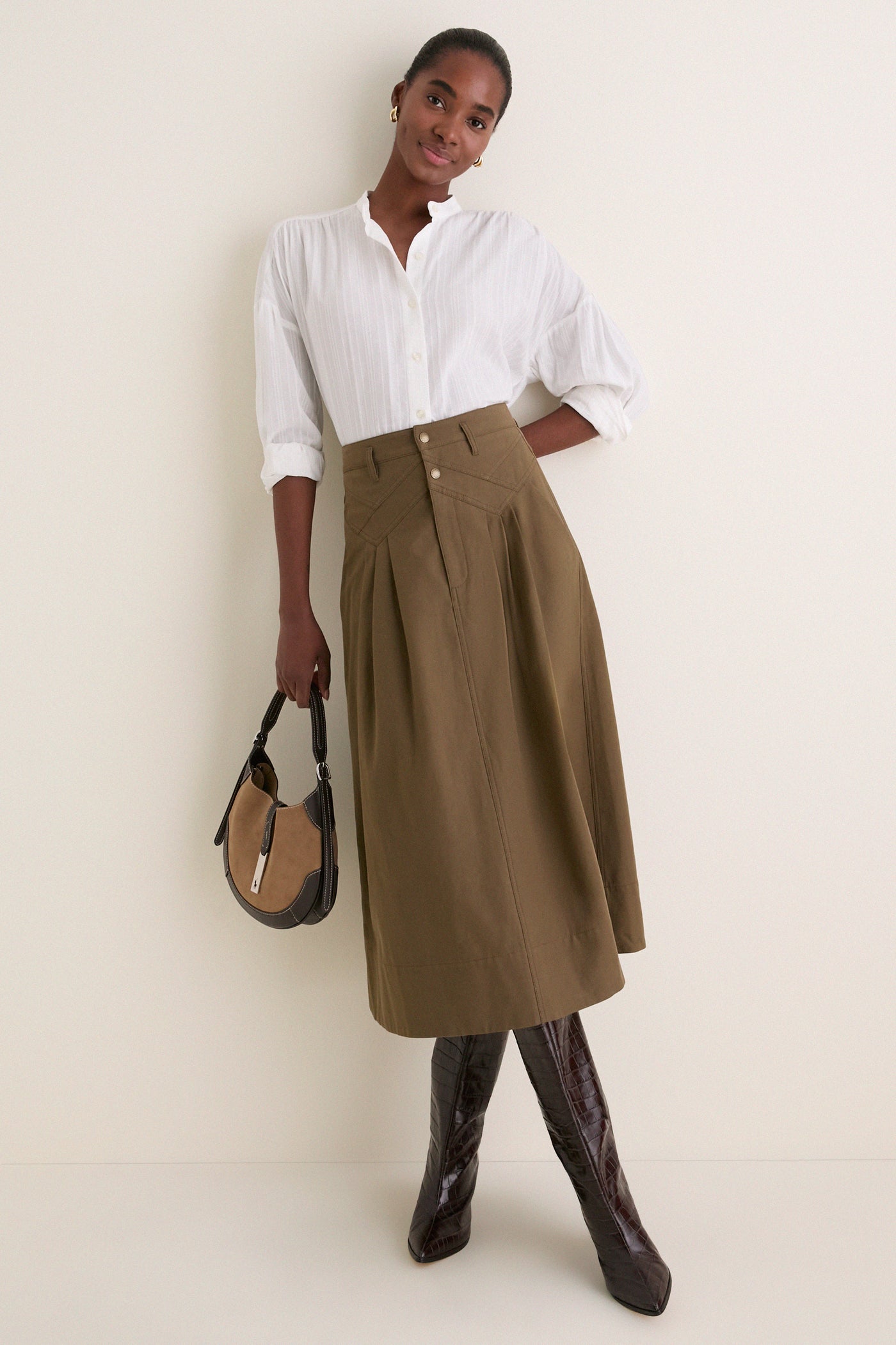 Olive Field Skirt