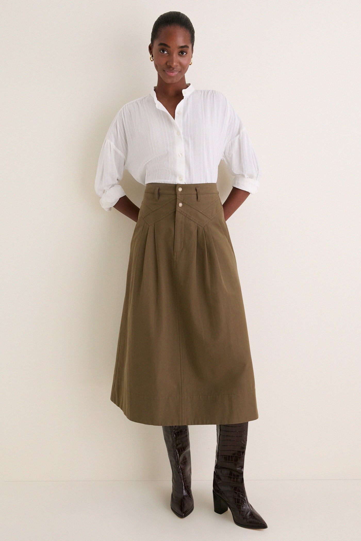 Olive Field Skirt
