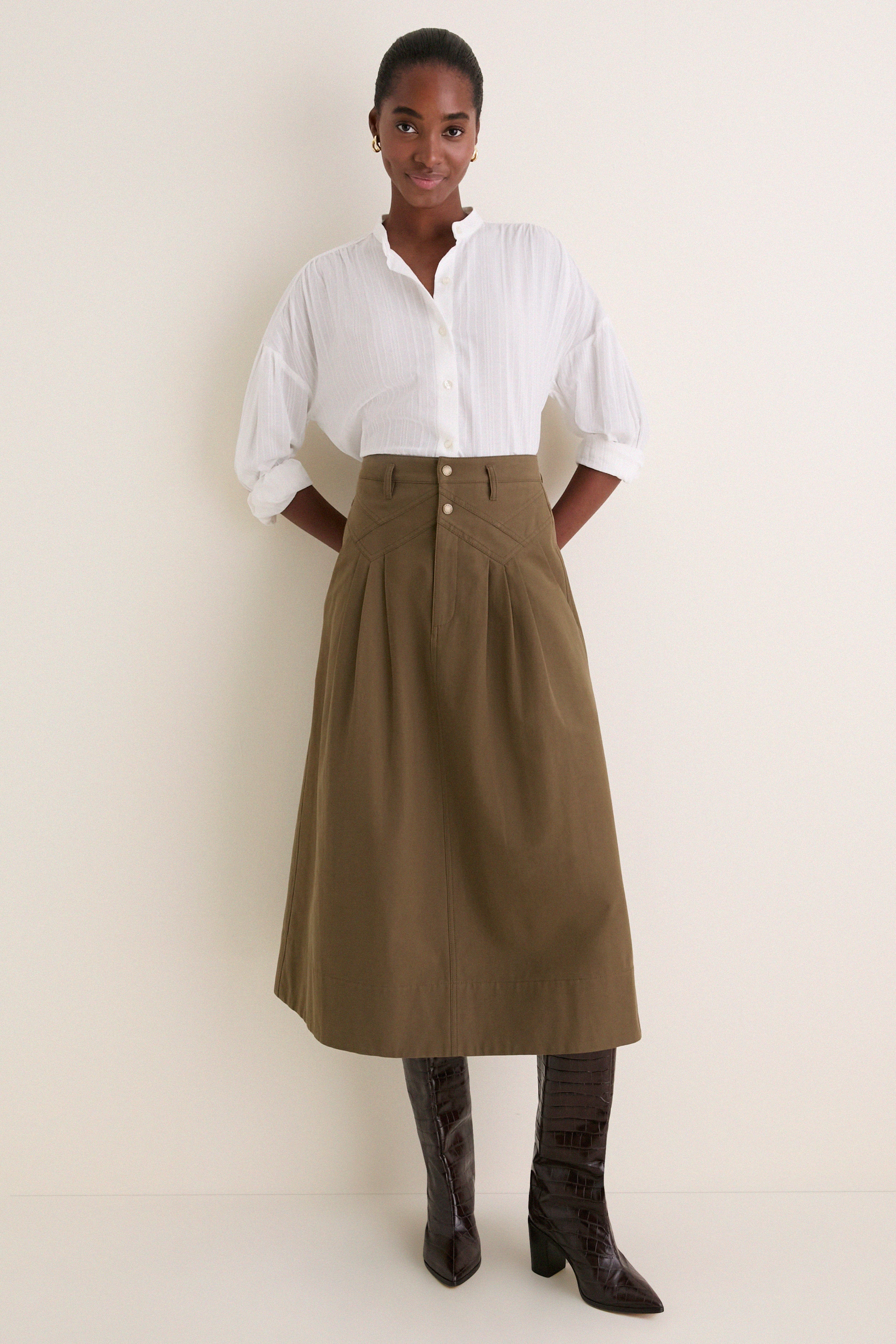 Olive Field Skirt