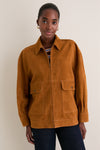 Cognac Suede Folsom Jacket
