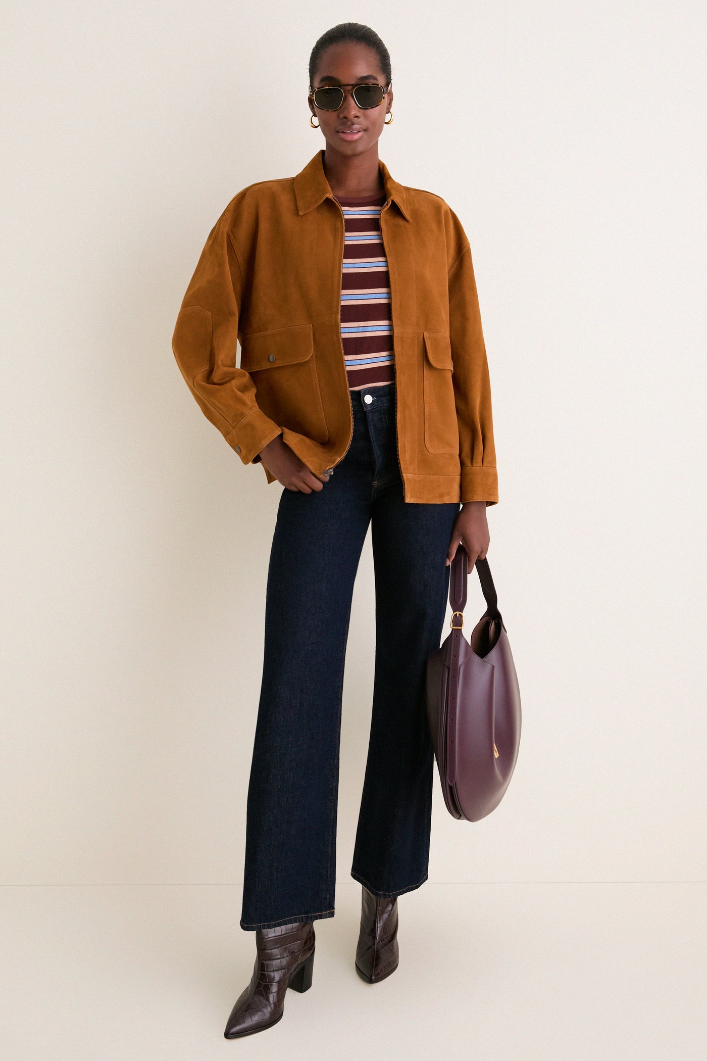 Cognac Suede Folsom Jacket
