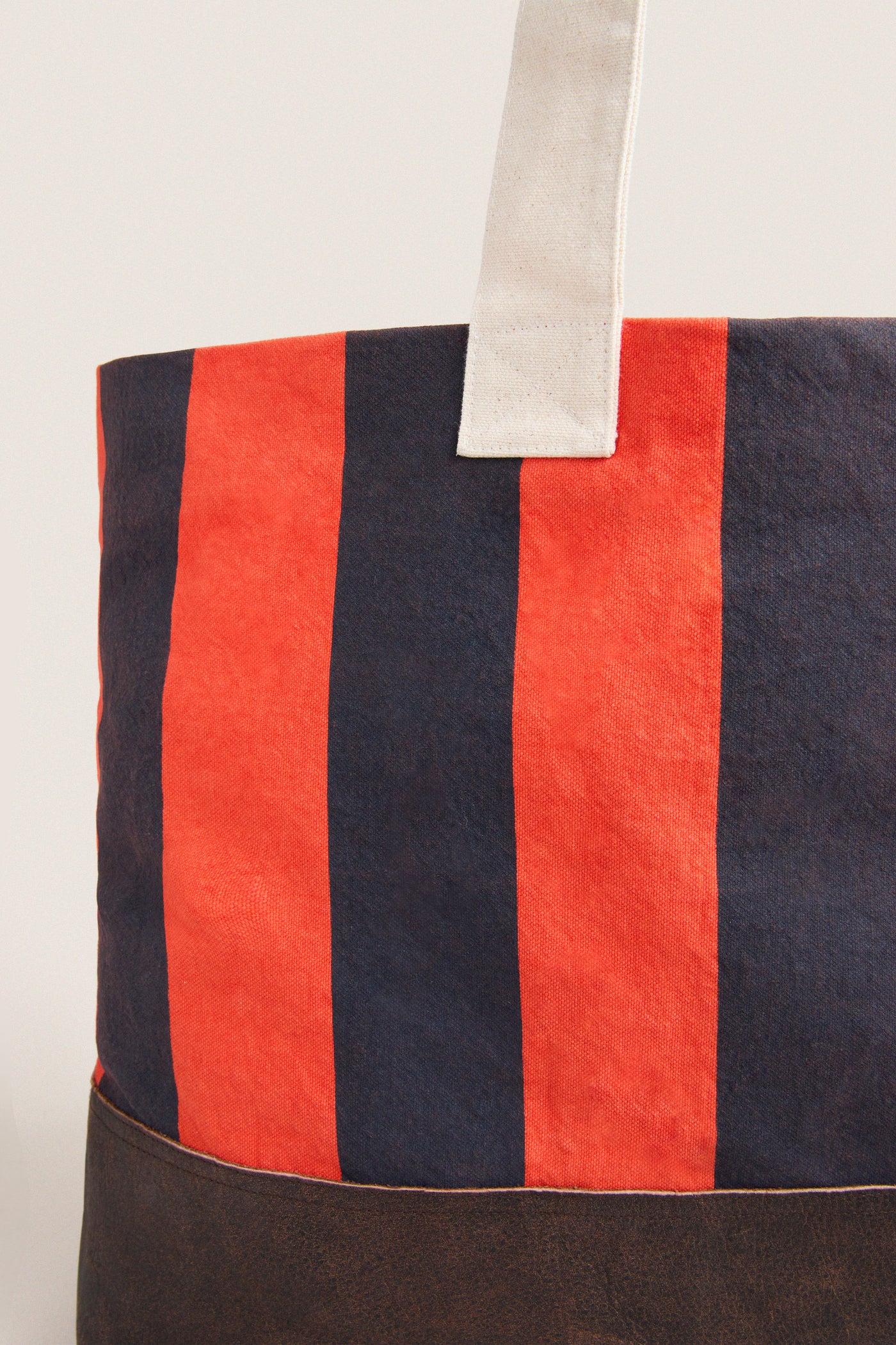 Hot Red Prep Stripe Tote