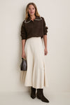 Chocolate Brown Crochet Collar Cardigan