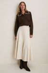 Chocolate Brown Crochet Collar Cardigan