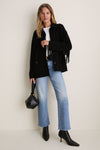 Black Western Fringe Sweater Jacket