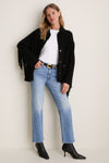 Black Western Fringe Sweater Jacket