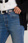 Black with Silver Western Hardware Belt