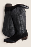 Black Basket Weave Cowboy Boot
