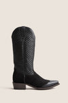Black Basket Weave Cowboy Boot
