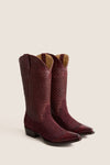 Oxblood Basket Weave Cowboy Boot