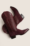 Oxblood Basket Weave Cowboy Boot