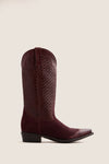 Oxblood Basket Weave Cowboy Boot