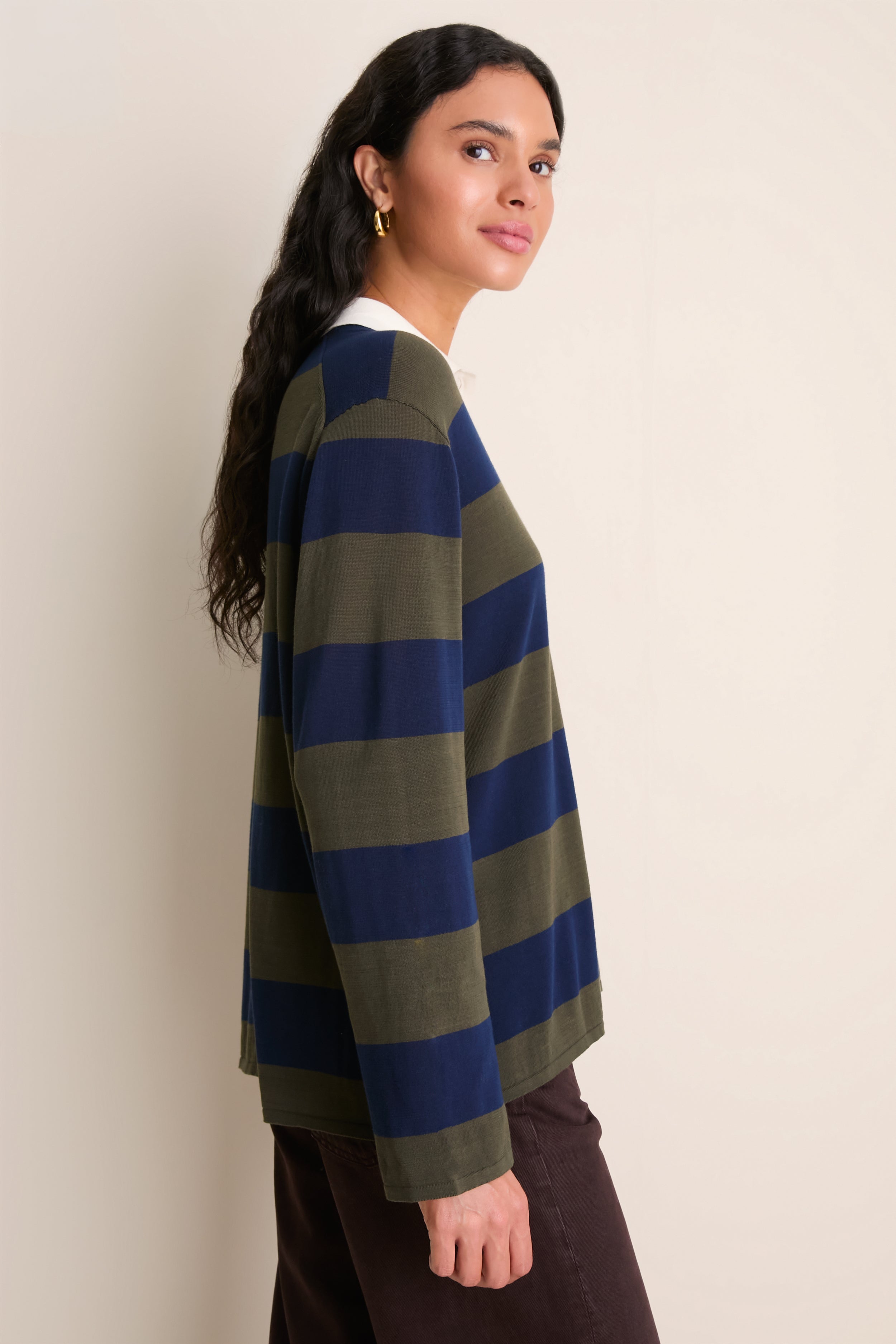 Army League Stripe Academy Polo Sweater