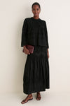 Black Lattice Lace Victorian Top