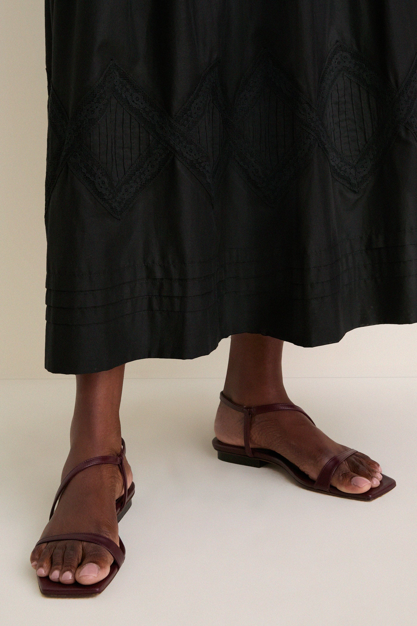 Black Lattice Lace Victorian Skirt