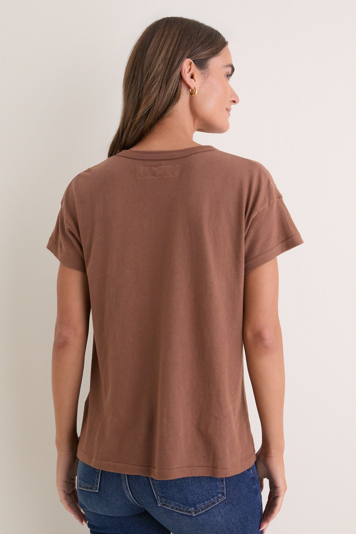 Tobacco Boxy Crew with Stetson Graphic