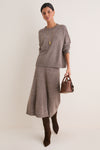 Hazelnut Aloa Knitted Skirt