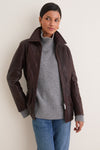 Dark Brown Como Leather Jacket
