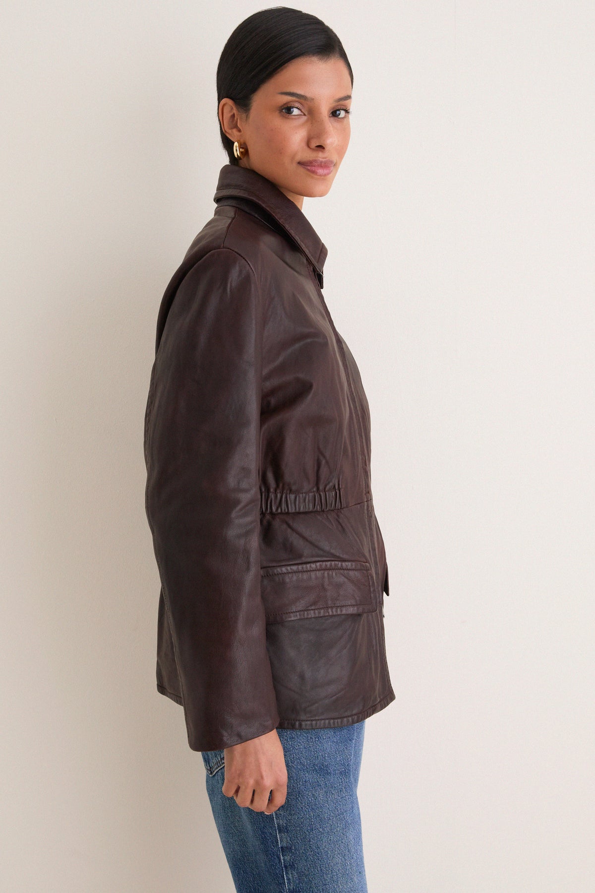 Dark Brown Como Leather Jacket