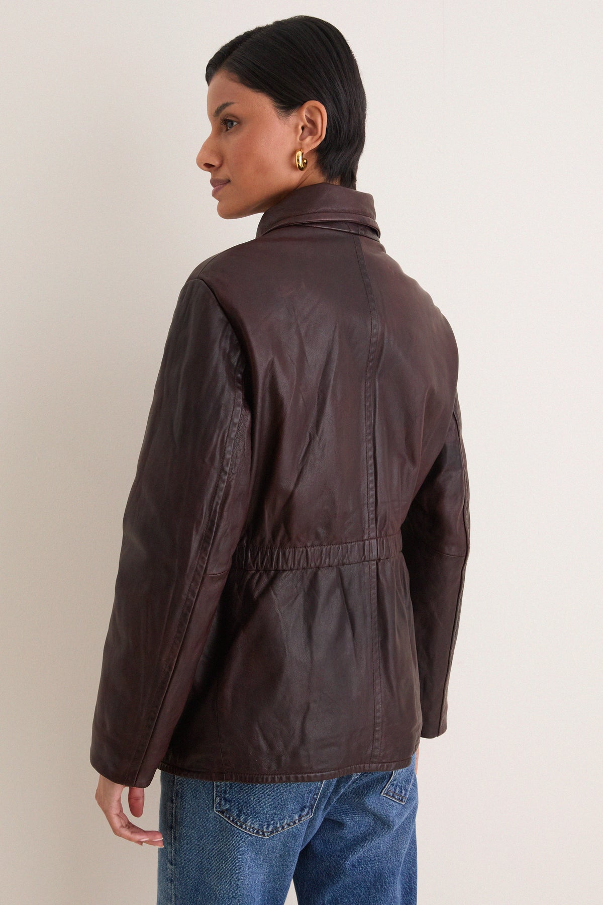 Dark Brown Como Leather Jacket