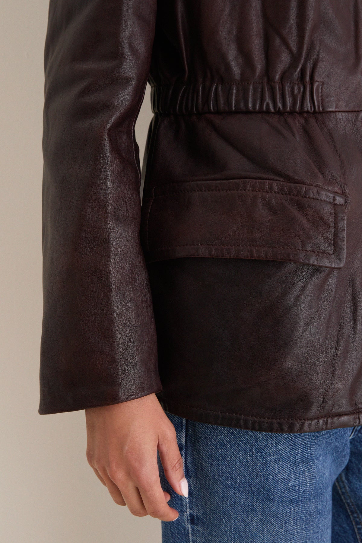 Dark Brown Como Leather Jacket