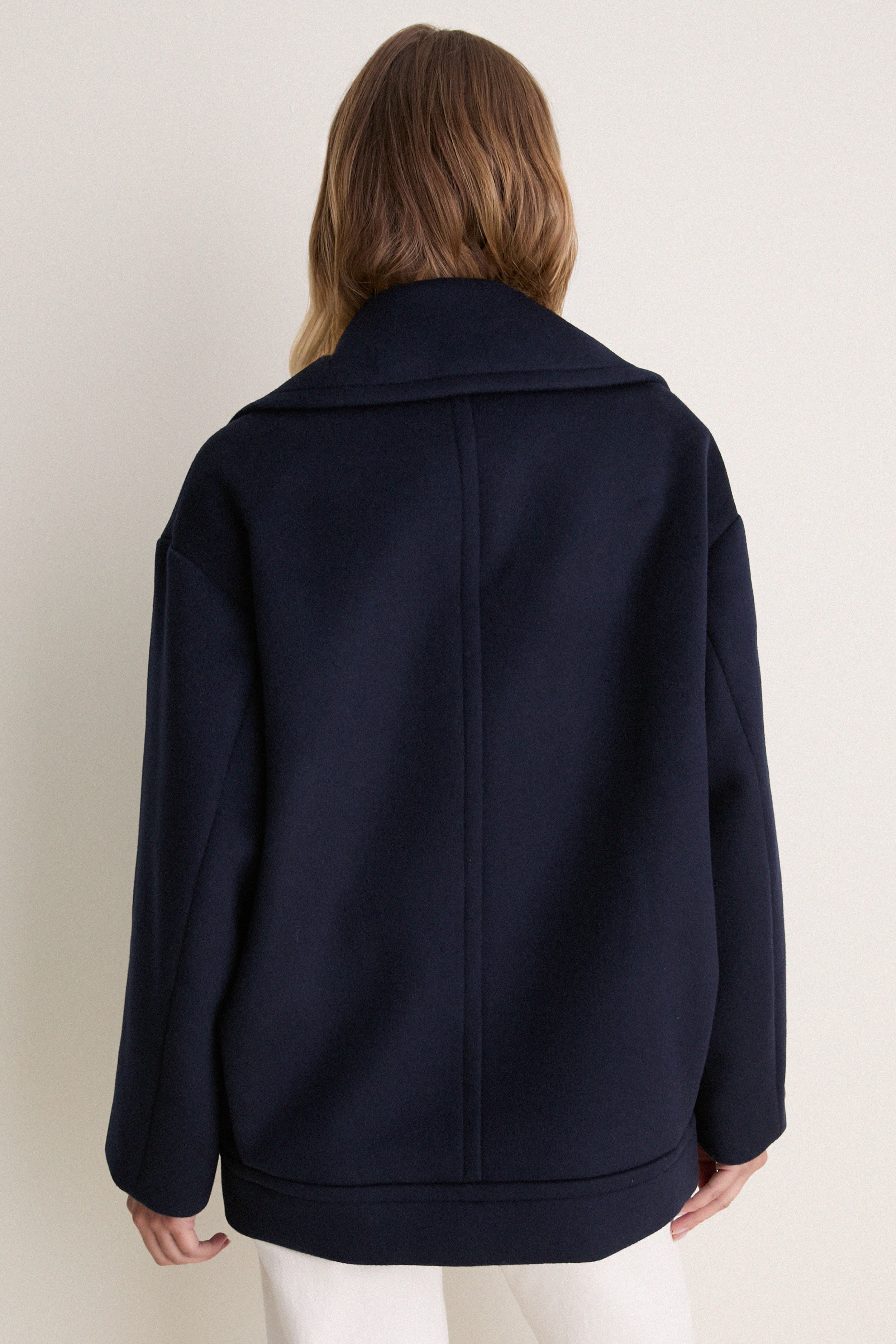 Navy Alpe Short Coat | Weekend Max Mara
