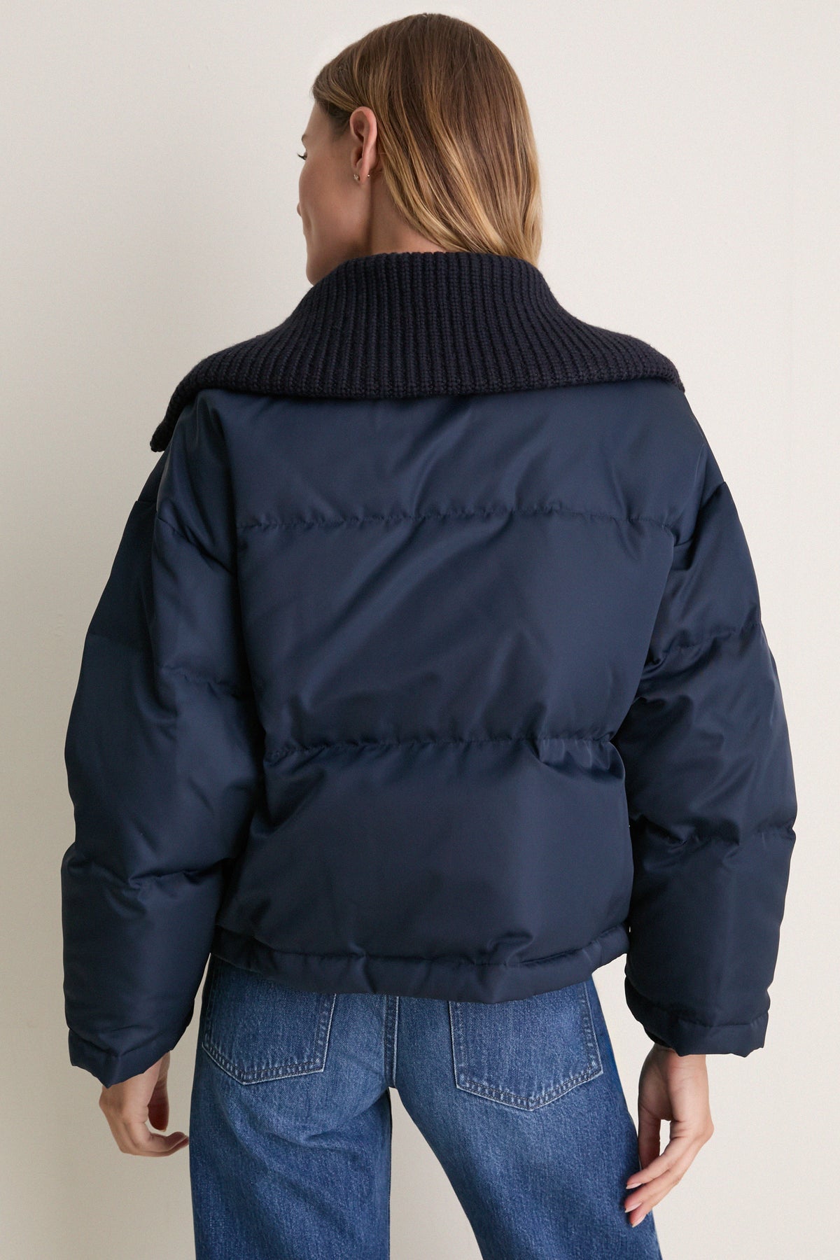 Navy Burnea Quilted Jacket