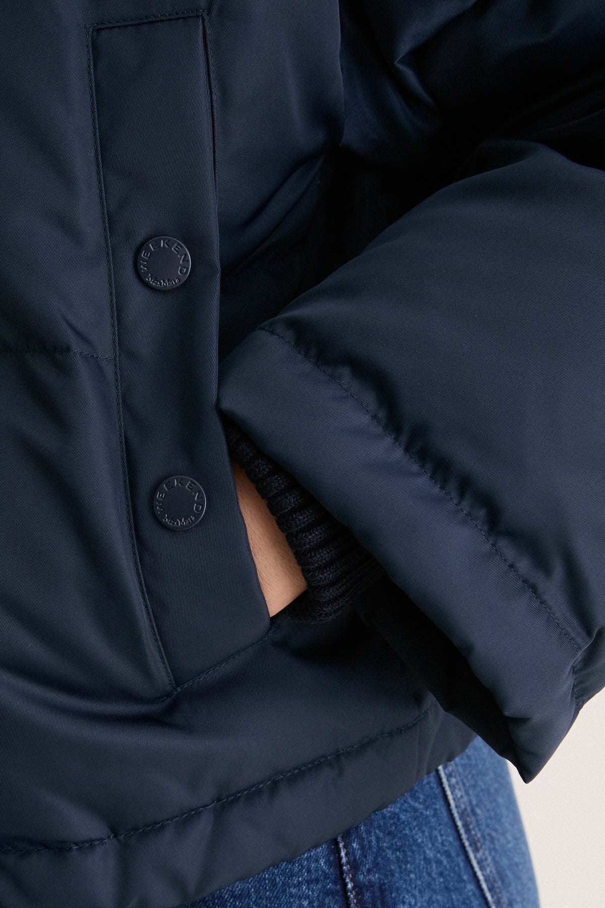 Navy Burnea Quilted Jacket