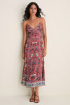 Floral Beauty Tapestry Blush Pink Maxi Slip Dress
