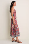 Floral Beauty Tapestry Blush Pink Maxi Slip Dress