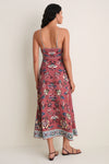 Floral Beauty Tapestry Blush Pink Maxi Slip Dress